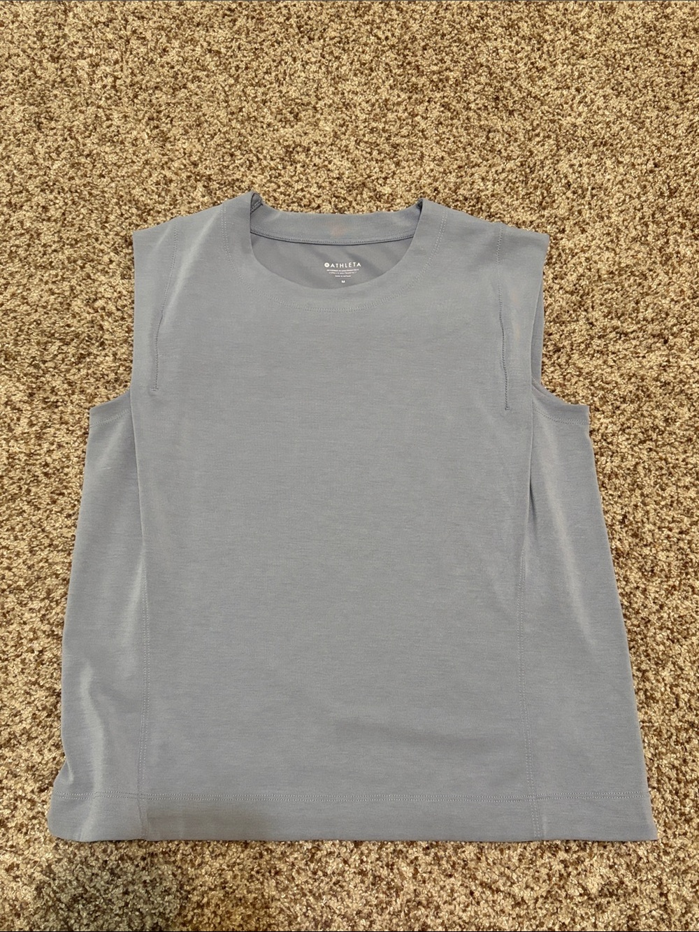 Athleta Sleeveless Crewneck Tank Top - Dusty Blue